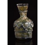 ROMAN GLASS FLASK WITH A TRAIL DECORATION