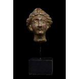 ROMAN / PARTHIAN BRONZE HEAD OF A GODDESS