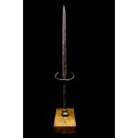 MEDIEVAL LONG DAGGER / STILETTO WITH CURLING CROSS GUARD