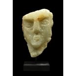 SOUTH ARABIAN ALABASTER FACE STELE