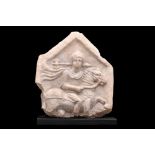 ROMAN MARBLE RELIEF STELE DEPICTING APOLLO - PUBLISHED