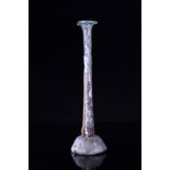 ANCIENT ROMAN GLASS CANDLESTICK UNGUENTARIUM