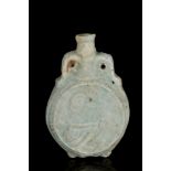 ANCIENT EGYPTIAN FAIENCE NEW YEAR'S FLASK