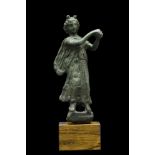 ROMAN BRONZE STATUETTE OF DIANA - WITH REPORT