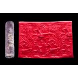 EARLY NEO-BABYLONIAN STONE CYLINDER SEAL