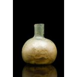 ANCIENT ROMAN GLASS FLASK