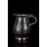 GREEK APULIAN BLACK GLAZED POTTERY ONE-HANDLED CUP