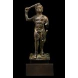 GREEK HELLENISTIC BRONZE HERAKLES FIGURE