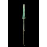 ANCIENT CYPRIOT BRONZE LONG SPEARHEAD