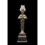 LARGE ANCIENT EGYPTIAN BRONZE OSIRIS FIGURINE