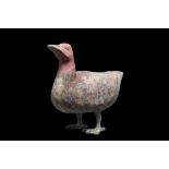 CHINESE HAN DYNASTY POLYCHROME GOOSE