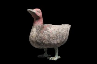 CHINESE HAN DYNASTY POLYCHROME GOOSE