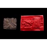 BACTRIAN BLACK STONE STAMP SEAL