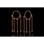 BYZANTINE GOLD PAIR OF EARRINGS