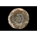 MAMLUK FRITWARE BOWL WITH CONCENTRIC DECORATION