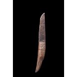MEDIEVAL KNIFE WITH VIKING STYLE BONE HANDLE