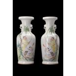 PAIR OF LARGE CHINESE PORCELAIN VASES