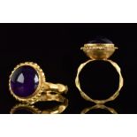 BYZANTINE GOLD RING WITH AMETHYST STONE