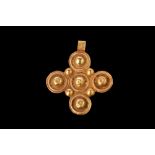 BYZANTINE GOLD CROSS PENDANT