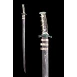 RARE KHAZAR MIGRATION PERIOD SWORD WITH SILVER AND BRONZE HANDLE