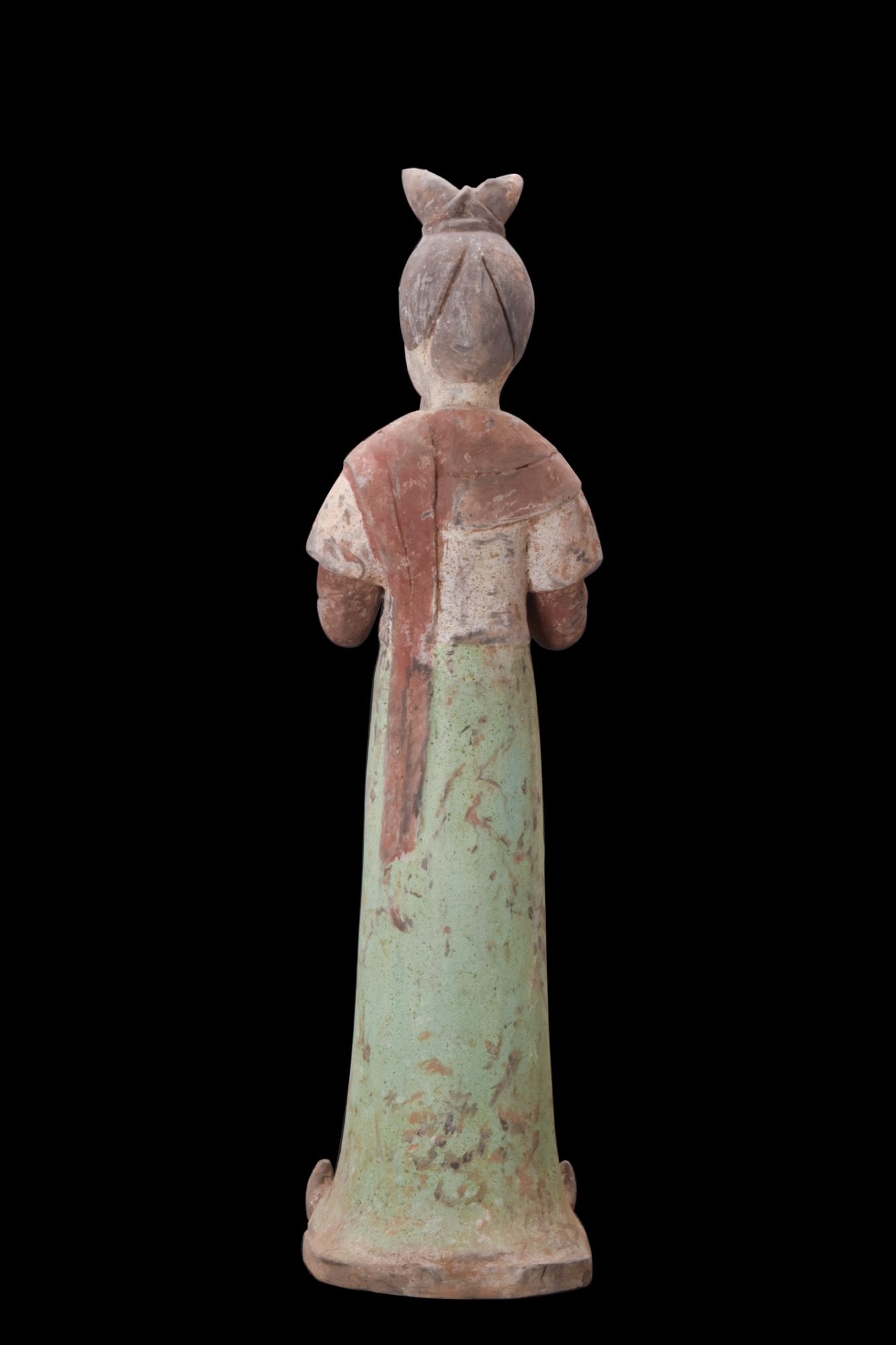 CHINESE TANG DYNASTY TERRACOTTA STANDING FEMALE MUSICIAN - TL TESTED - Image 3 of 6