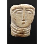 SOUTH ARABIAN ALABASTER HEAD