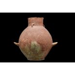 HOLY LAND POTTERY AMPHORA W/APPLIED LOOPS