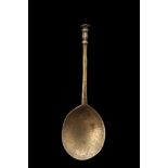 BRITISH MEDIEVAL BRONZE SPOON