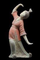 CHINESE TANG DYNASTY TERRACOTTA DANCING LADY - TL TESTED