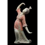 CHINESE TANG DYNASTY TERRACOTTA DANCING LADY - TL TESTED