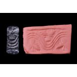 MESOPOTAMIAN STONE CYLINDER SEAL WITH EAGLES - ORIGINAL LAMBERT REPORT