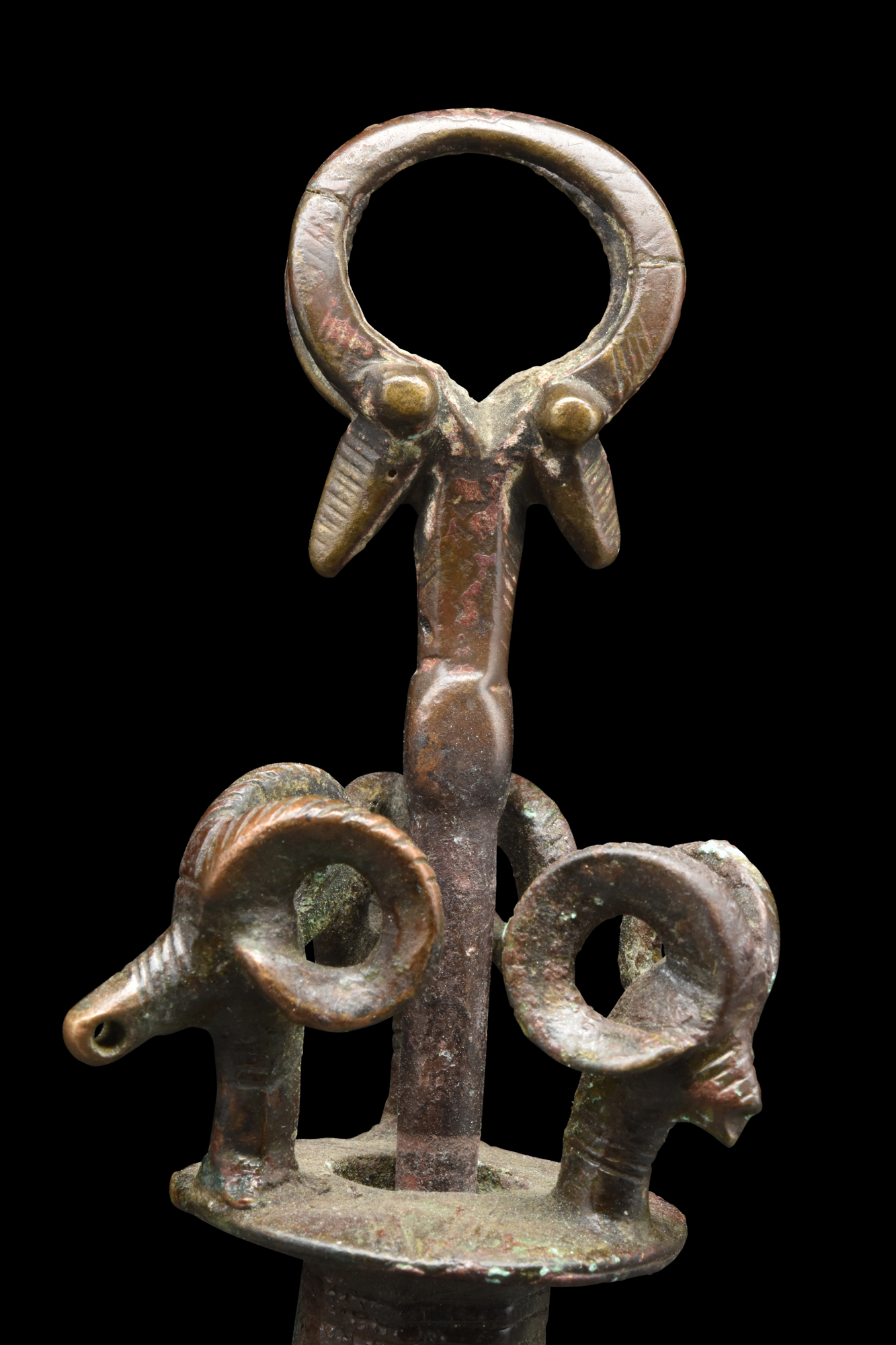 BACTRIAN BRONZE IBEX TRIPOD KOHL JAR WITH APPLICATOR - Image 4 of 6