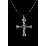 MEDIEVAL BRONZE CROSS PENDANT