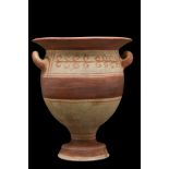 GREEK DAUNIAN PAINTED TERRACOTTA BELL KRATER