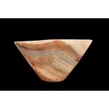 EGYPTIAN ALABASTER CONICAL BOWL