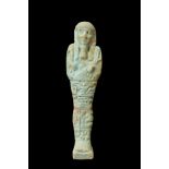 EGYPTIAN FAIENCE INSCRIBED USHABTI