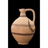 CYPRO-ARCHAIC BICHROME II WHITE PAINTED WARE JUG