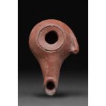 HELLENISTIC TERRACOTTA OIL LAMP