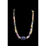 PHOENICIAN (and later) MOSAIC GLASS BEADED NECKLACE