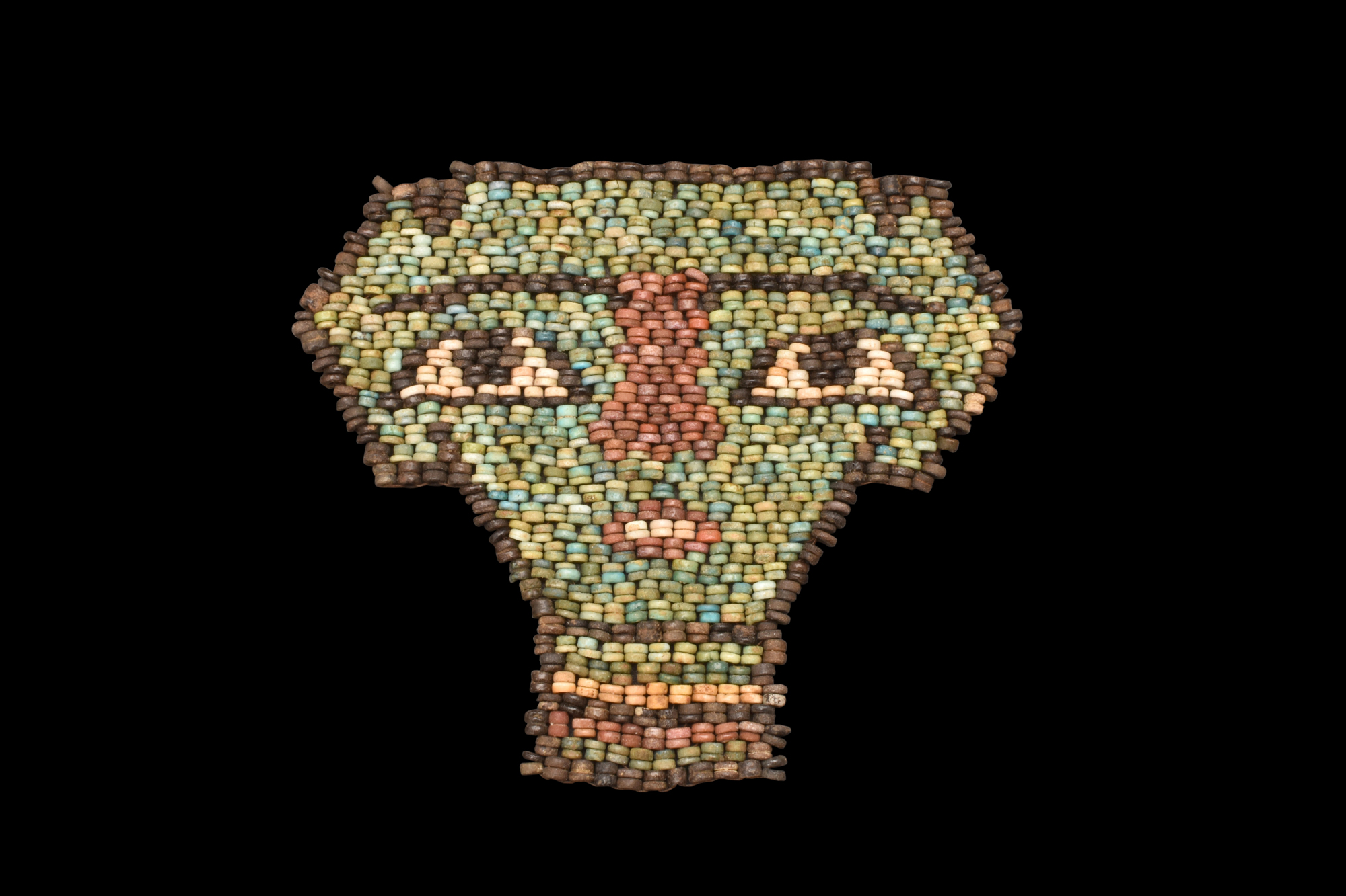 EGYPTIAN FAIENCE MUMMY MASK - Image 2 of 3