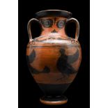 MAGNIFICENT TWIN-HANDLED ETRUSCAN AMPHORA ATTRIBUTED TO MICALI PAINTER - TL TESTED