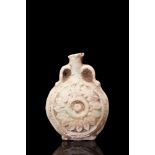 EGYPTIAN FAIENCE NEW YEAR'S FLASK WITH ROSETTES