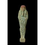 EGYPTIAN FAIENCE INSCRIBED USHABTI