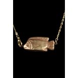 EGYPTIAN GOLD TILAPIA FISH PENDANT