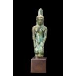 ARCHAIC GREEK BRONZE KNEELING KOUROS FIGURE