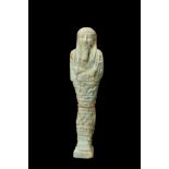 EGYPTIAN FAIENCE INSCRIBED USHABTI