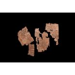 EGYPTIAN PAPYRUS FRAGMENTS WITH DEMOTIC TEXT