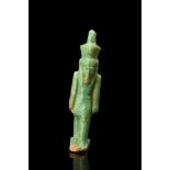 LARGE EGYPTIAN FAIENCE NEFERTUM AMULET