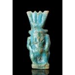 EGYPTIAN FAIENCE BES AMULET