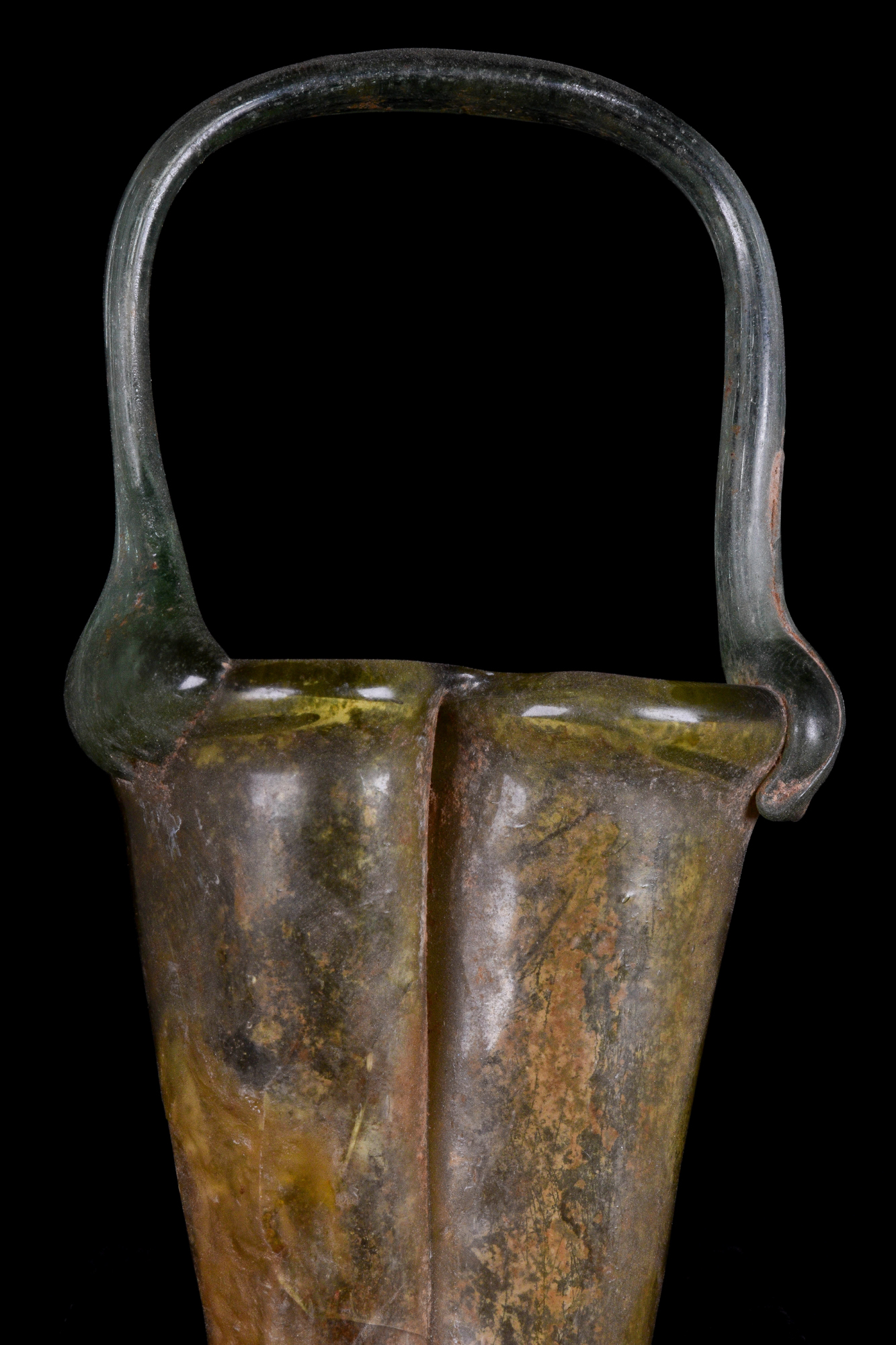 ANCIENT ROMAN GLASS DOUBLE BALSAMARIUM - Image 3 of 9